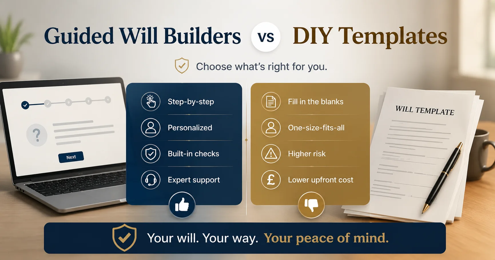 Guided will builders vs DIY templates