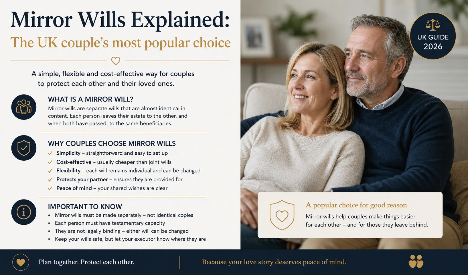 Mirror wills explained: the UK couple's most popular choice