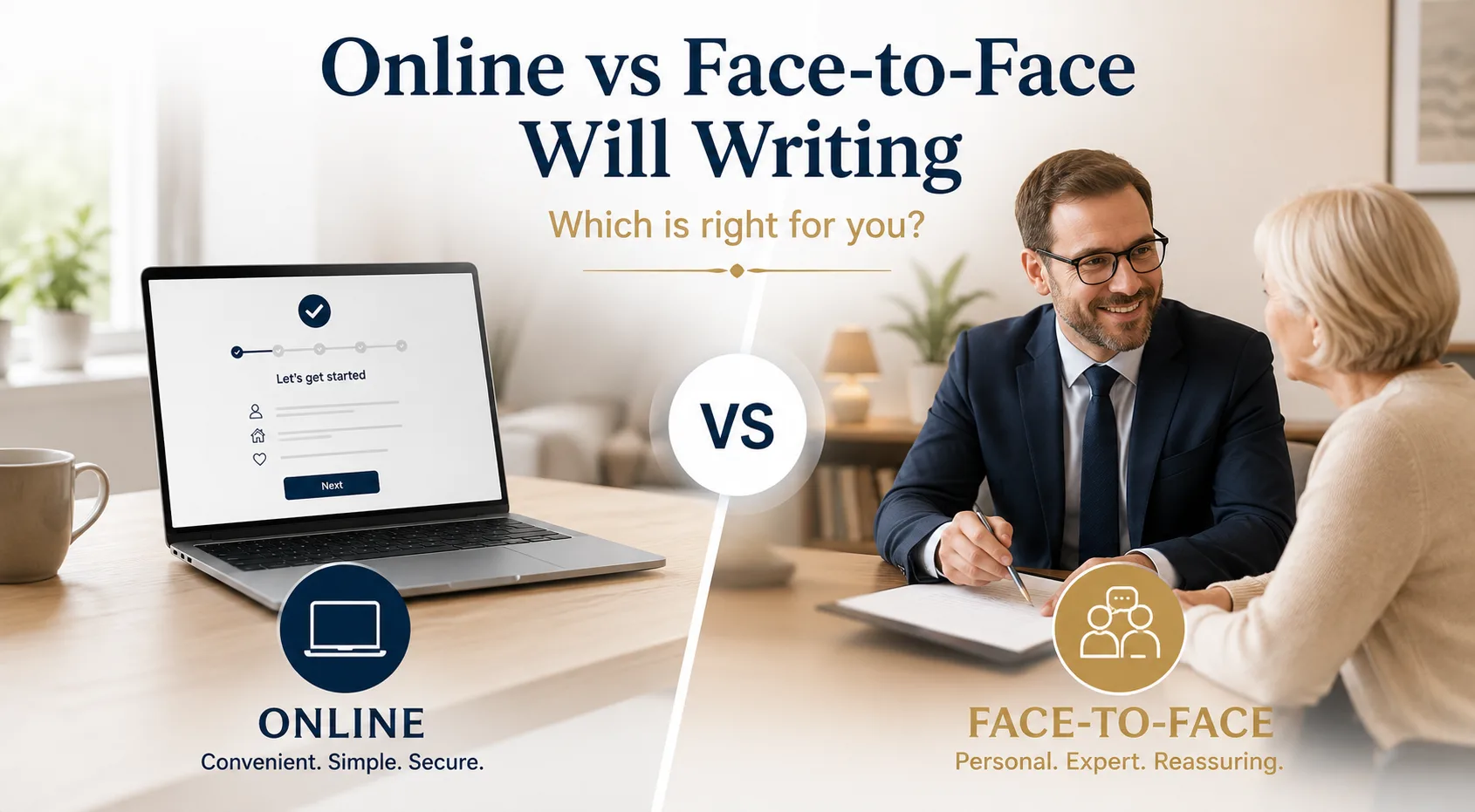 Online vs face-to-face will writing: which is right for you?